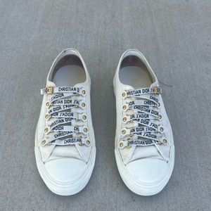 Christian Dior white canvas sneakers